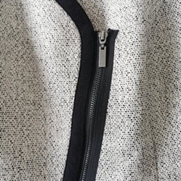 Sparkly metallic asymmetrical zip blazer jacket - Picture 5 of 7